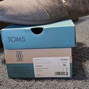 TOMS Gray Corduroy Alpargata Shoes